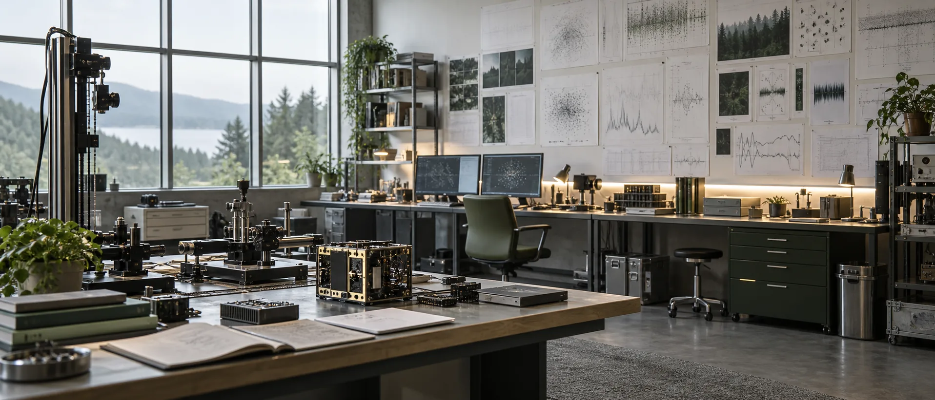Applied AI research laboratory with instrumented experiments and evaluation traces